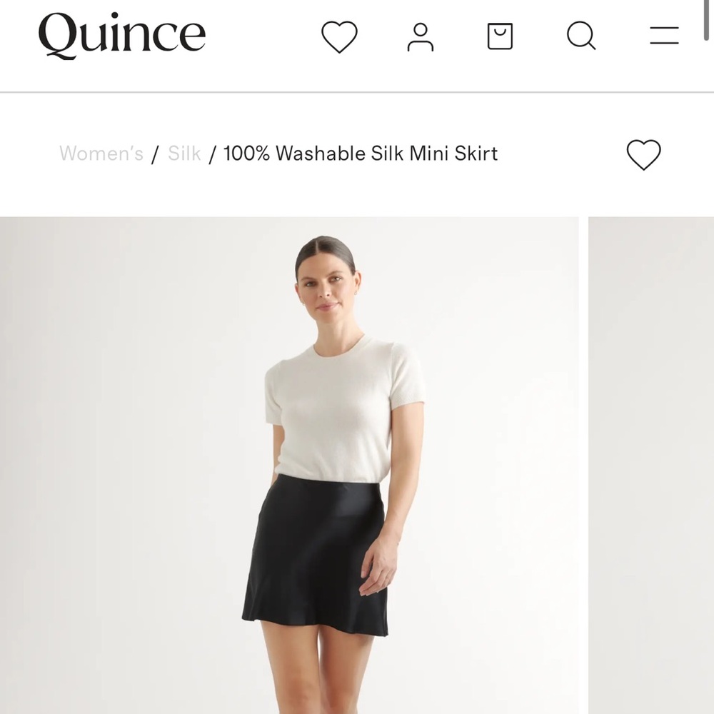 Quince slip mini skirt